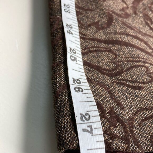 Vtg Harold’s Wool Trousers Velour Embossed Floral Design Brown Flared Wool Pants - Picture 6 of 9
